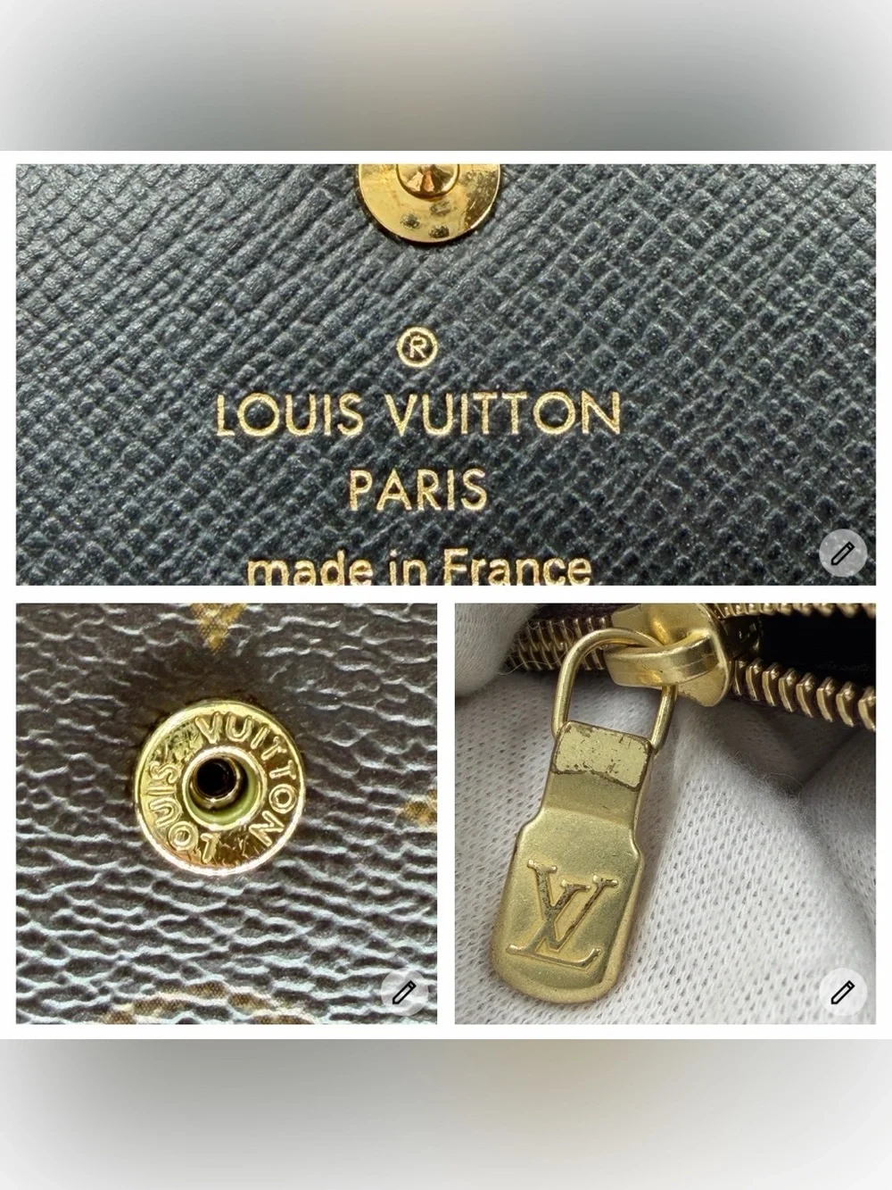 Louis Vuitton Sarah Reverse Giant Monogram Flap Wallet Excellent Condition W/COA - Picture 14 of 16